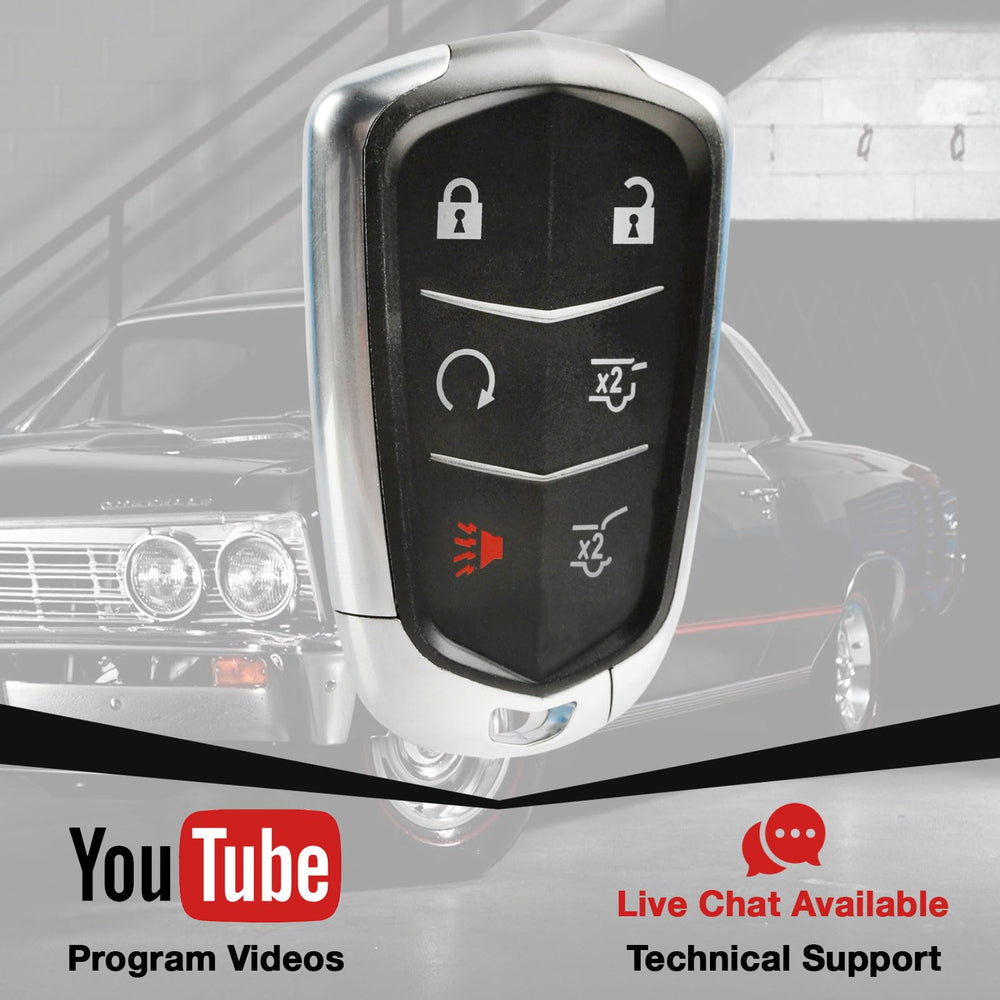 USARemote Cadillac Escalade keyless-entry closeup showing buttons and layout.