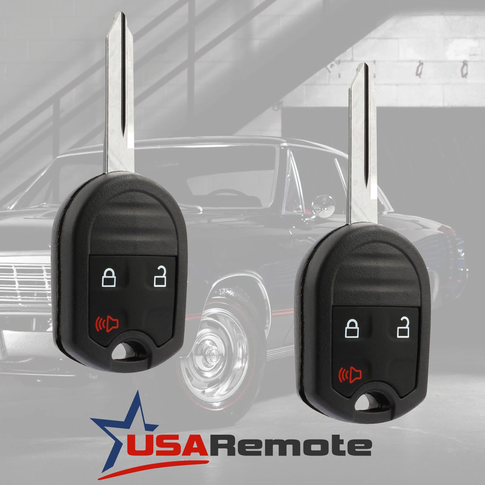USARemote key fob back view showing button layout and battery access