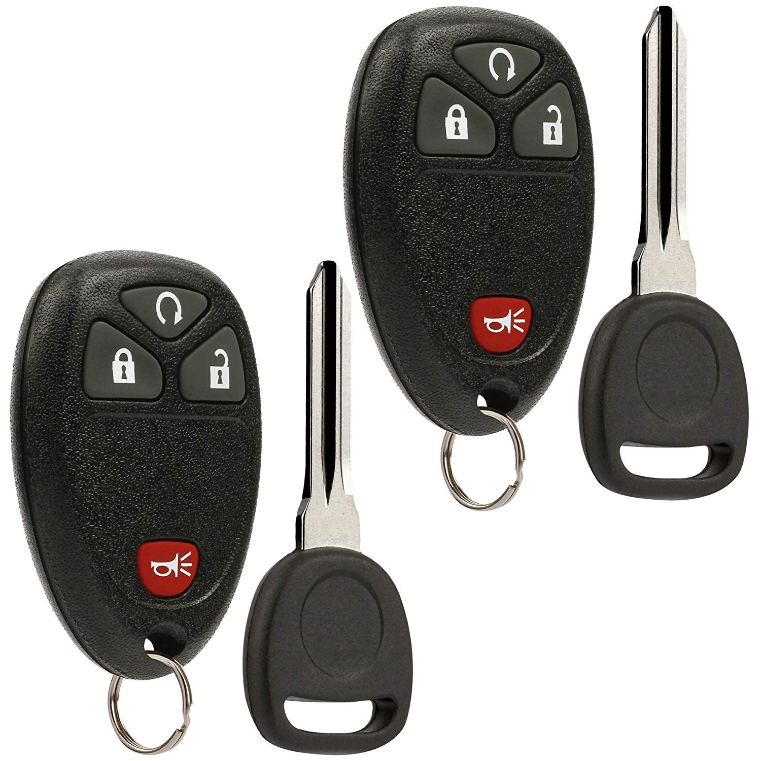 USARemote car key fob in silver for quick replacement for select GM models.