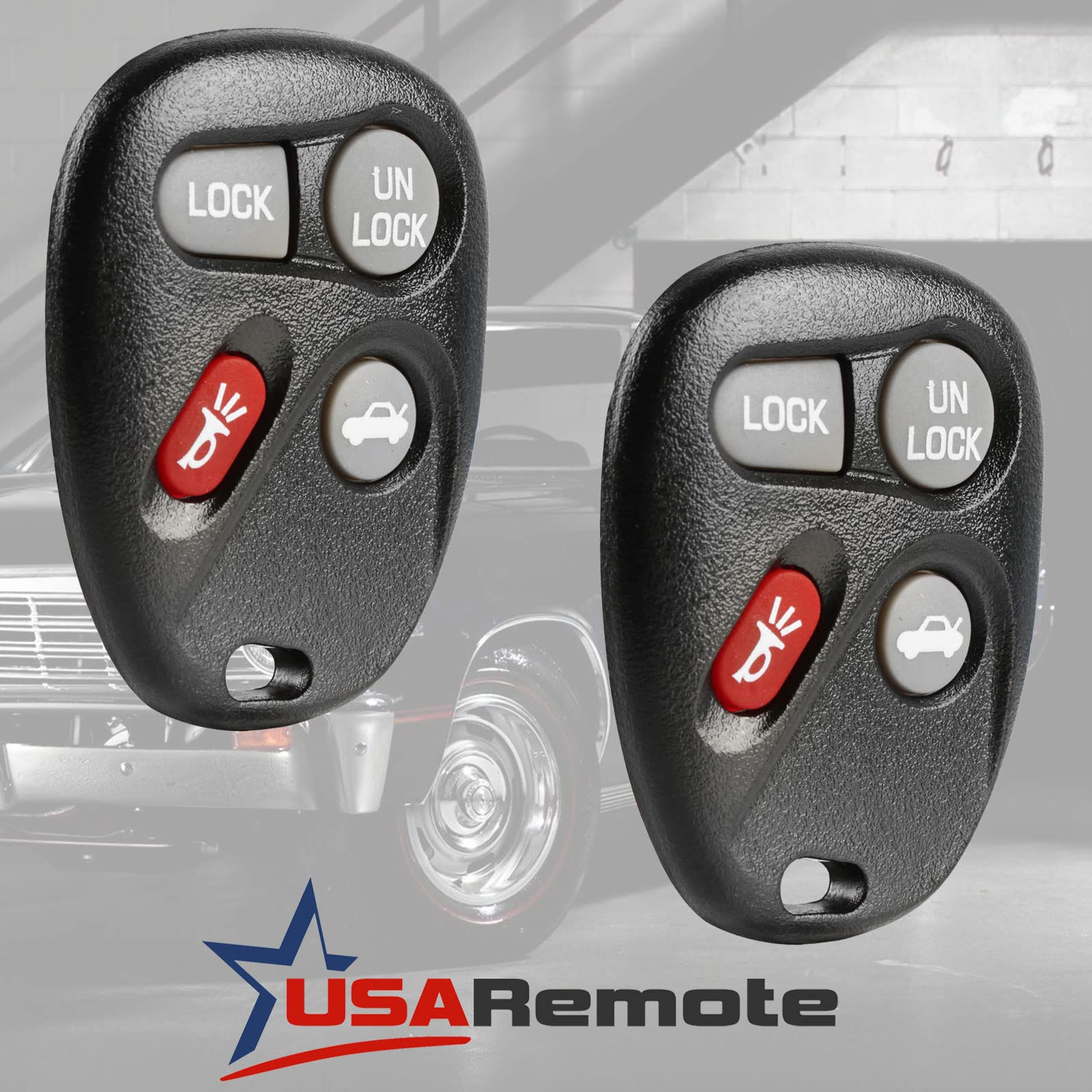 USARemote keyfob back view for Camaro 1998-2002, streamlined design for simple setup