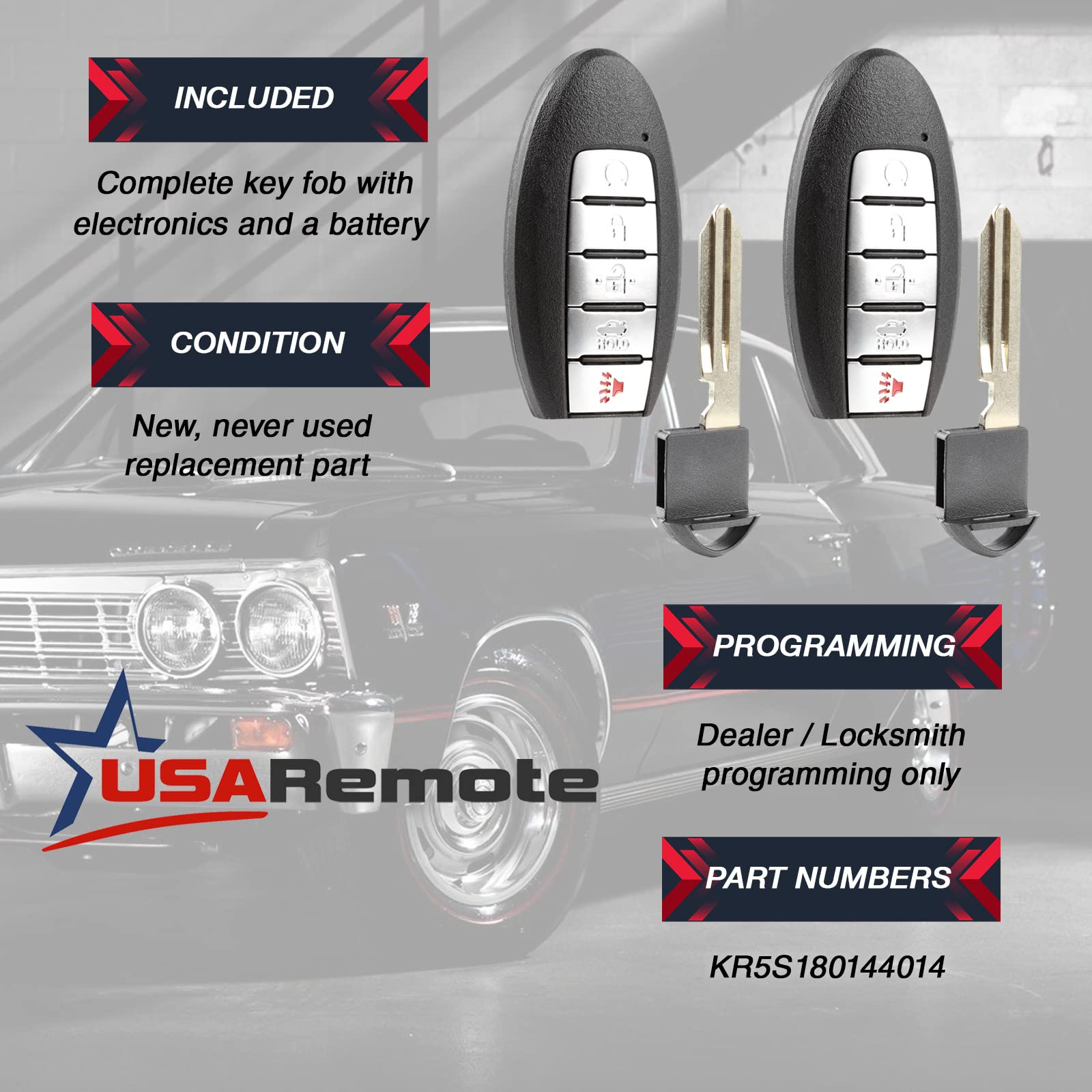 USARemote key fob for Infiniti QX60 enables convenient entry.