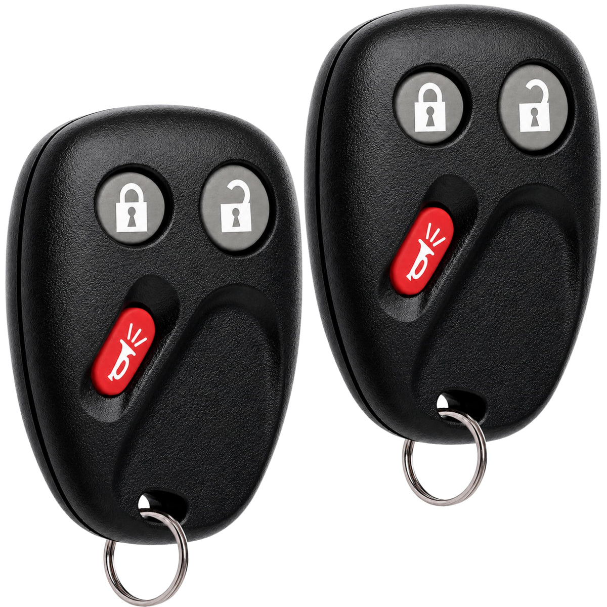 USARemote LHJ011 key fob front view with 3-button layout for GM trucks