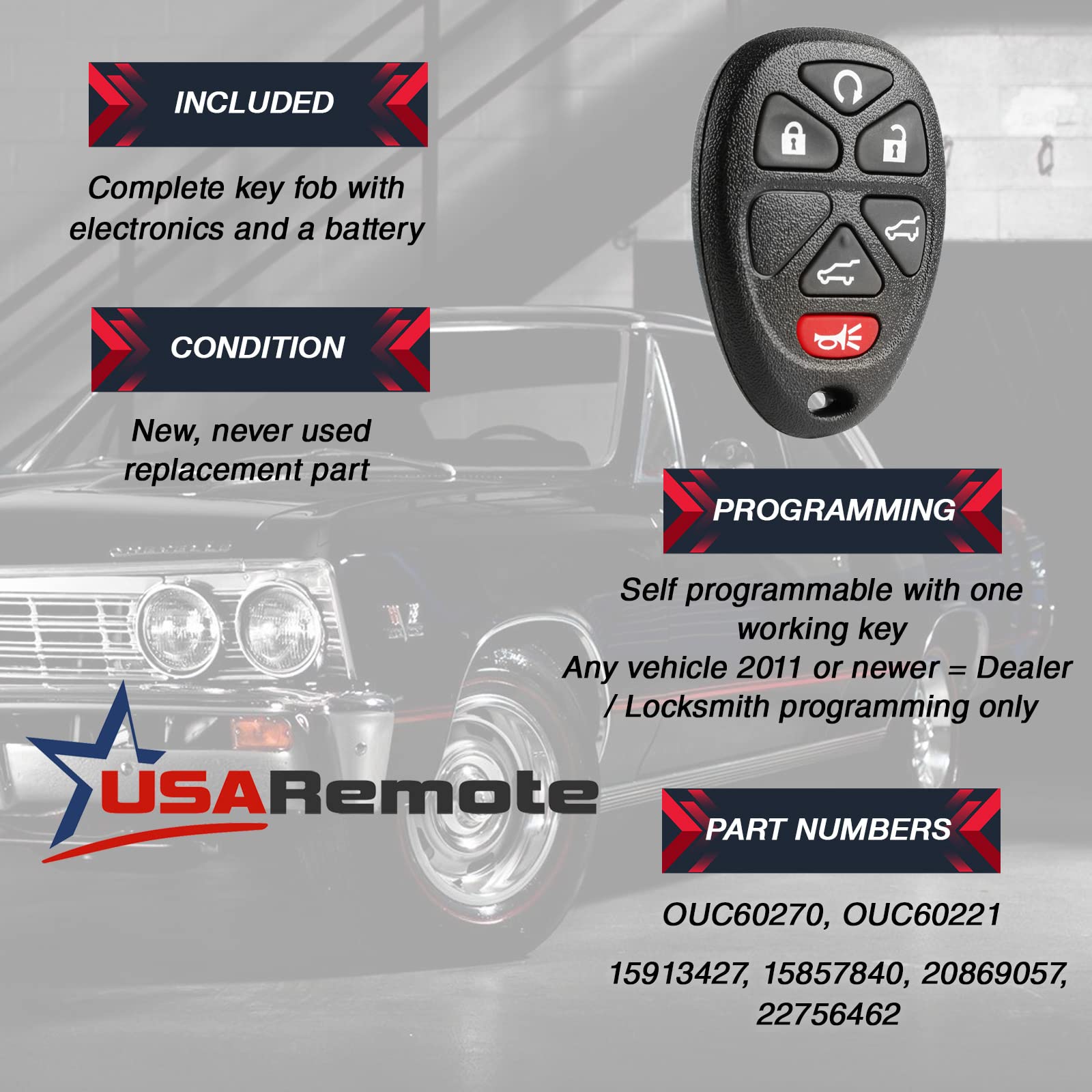 USARemote replacement parts with battery included for immediate use.