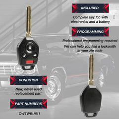 USARemote Subaru Impreza remote with pre-installed battery.