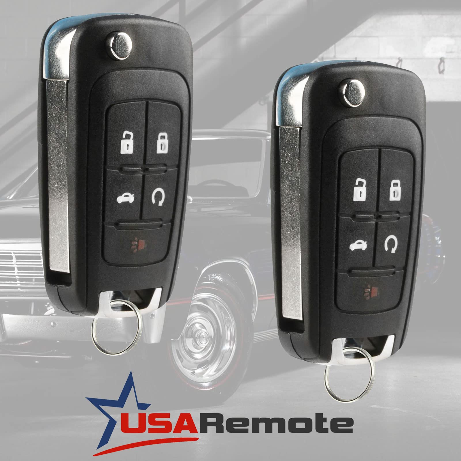 USARemote flip fob back view showing buttons and layout