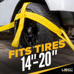 US Cargo Control tow dolly wide-handle ratchets enable easy tensioning