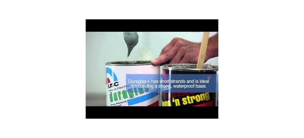 Duraglas 1 gal cream hardener pack for strong, waterproof repairs.