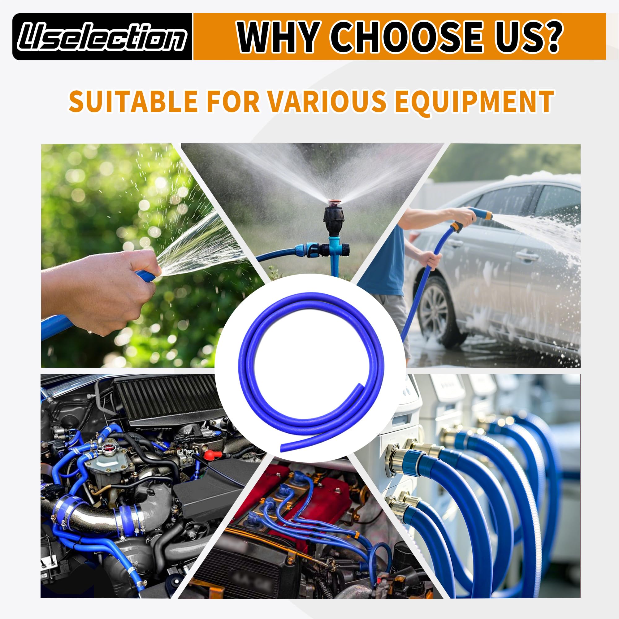 Uselection reinforced silicone hose resists coolant additives for long-lasting performance.
