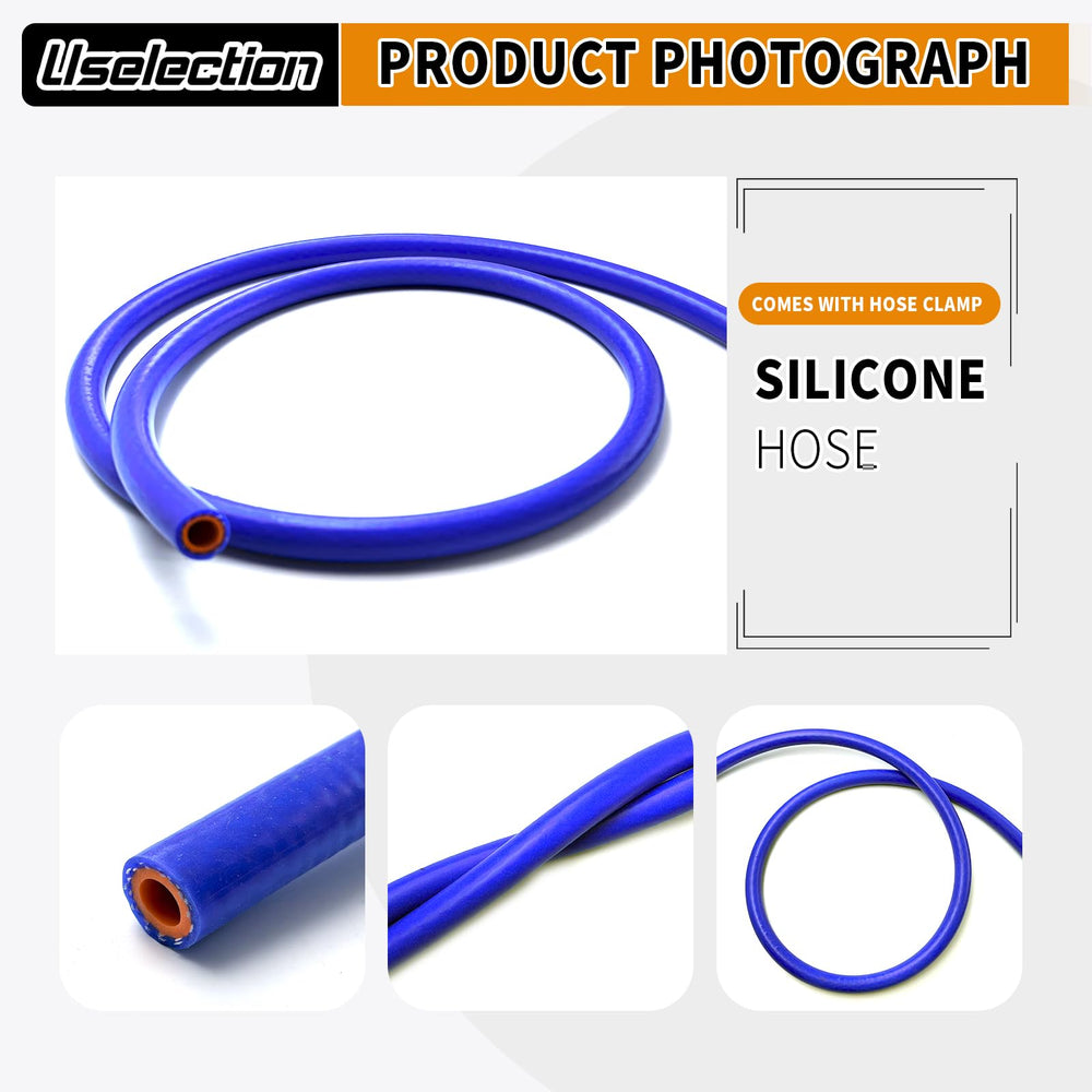 Uselection silicone hose suitable for general-purpose air, water, heater lines in engine bays.