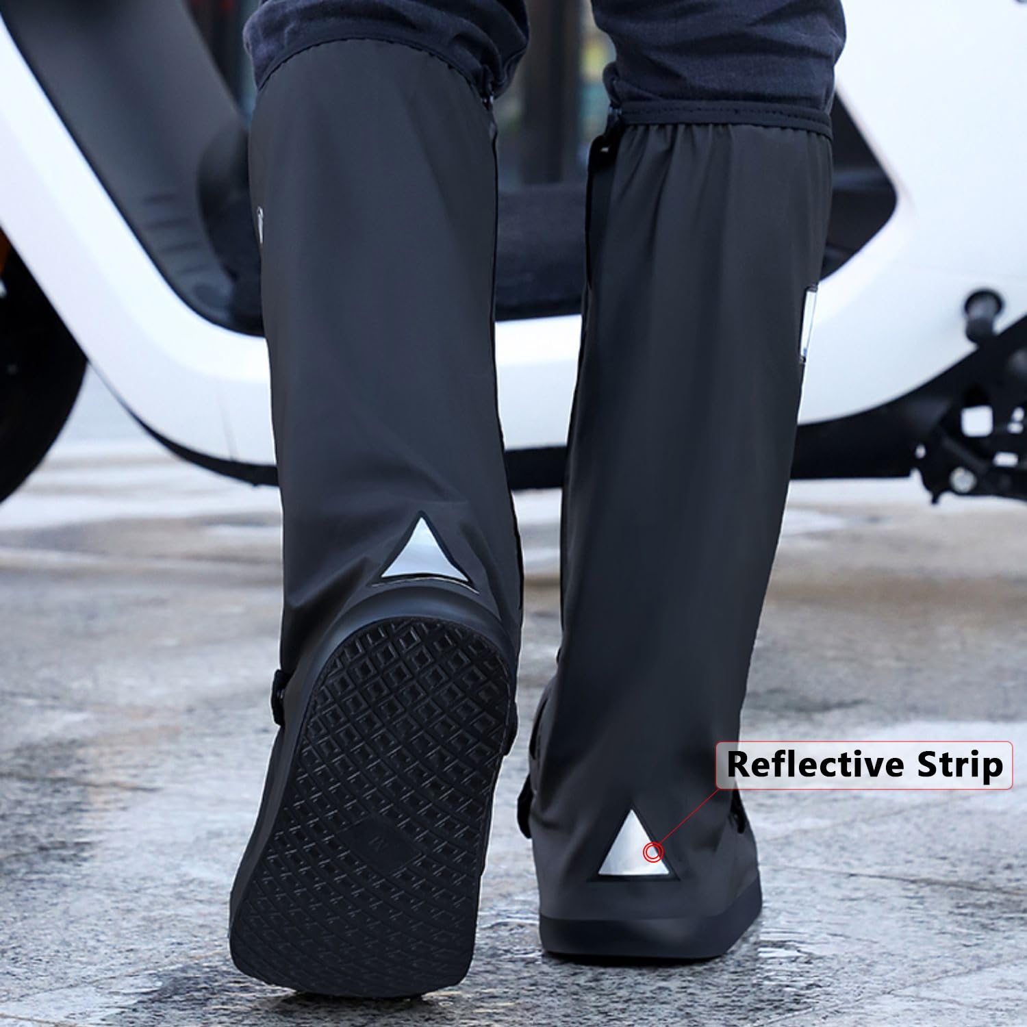 USHTH foldable waterproof shoe cover with included pouch