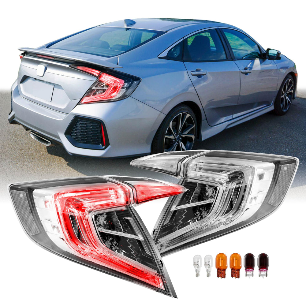 USR Unique Style Racing clear lens tail light left outer for Civic features bright, defined signals