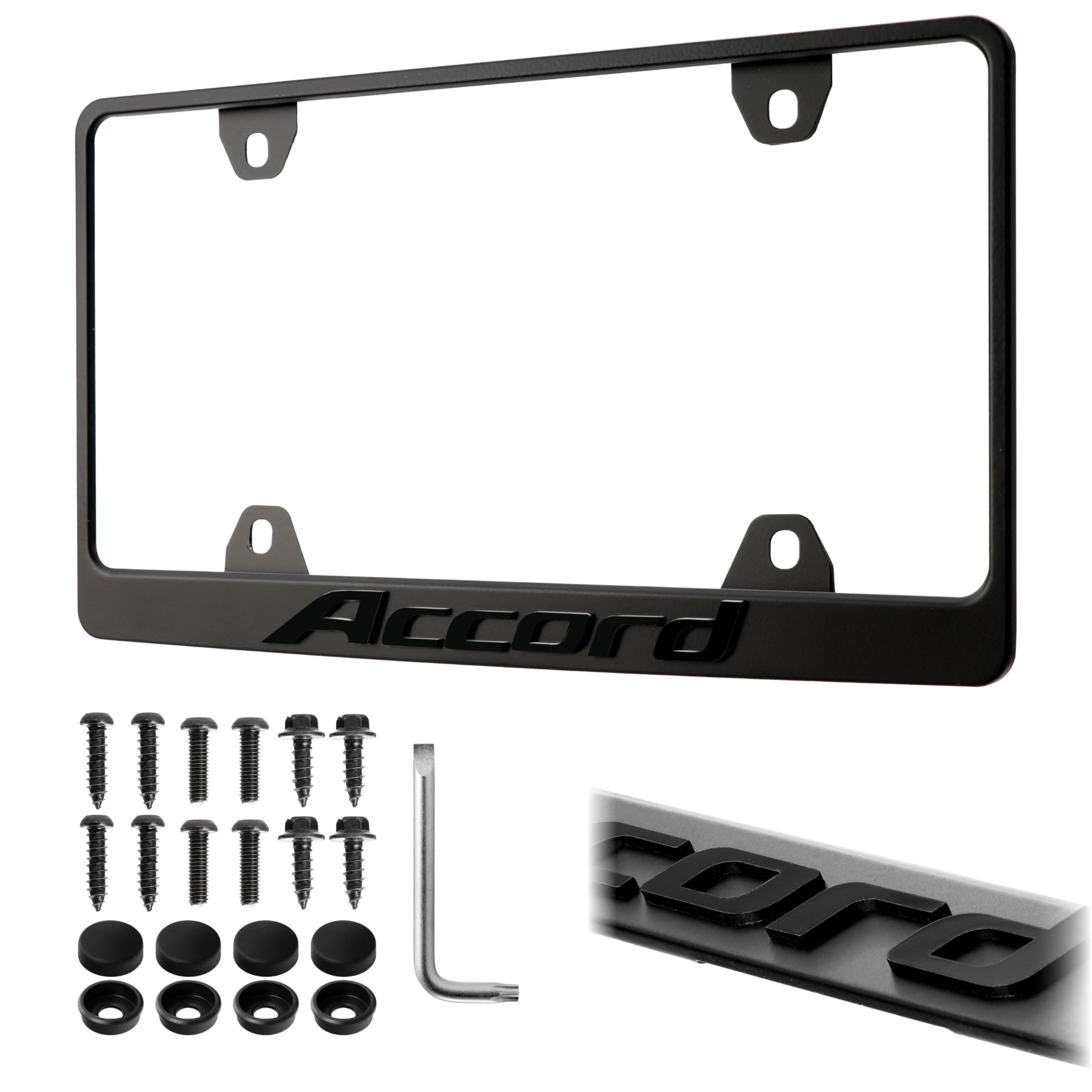 USR Unique Style Racing Accord frame in stealth matte finish adds durable exterior style to the car