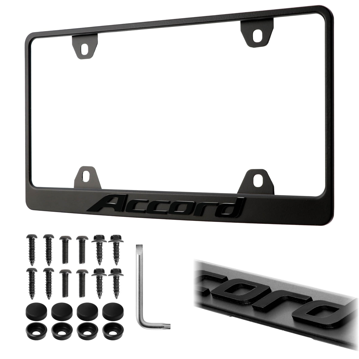 USR Unique Style Racing Accord frame in stealth matte finish adds durable exterior style to the car