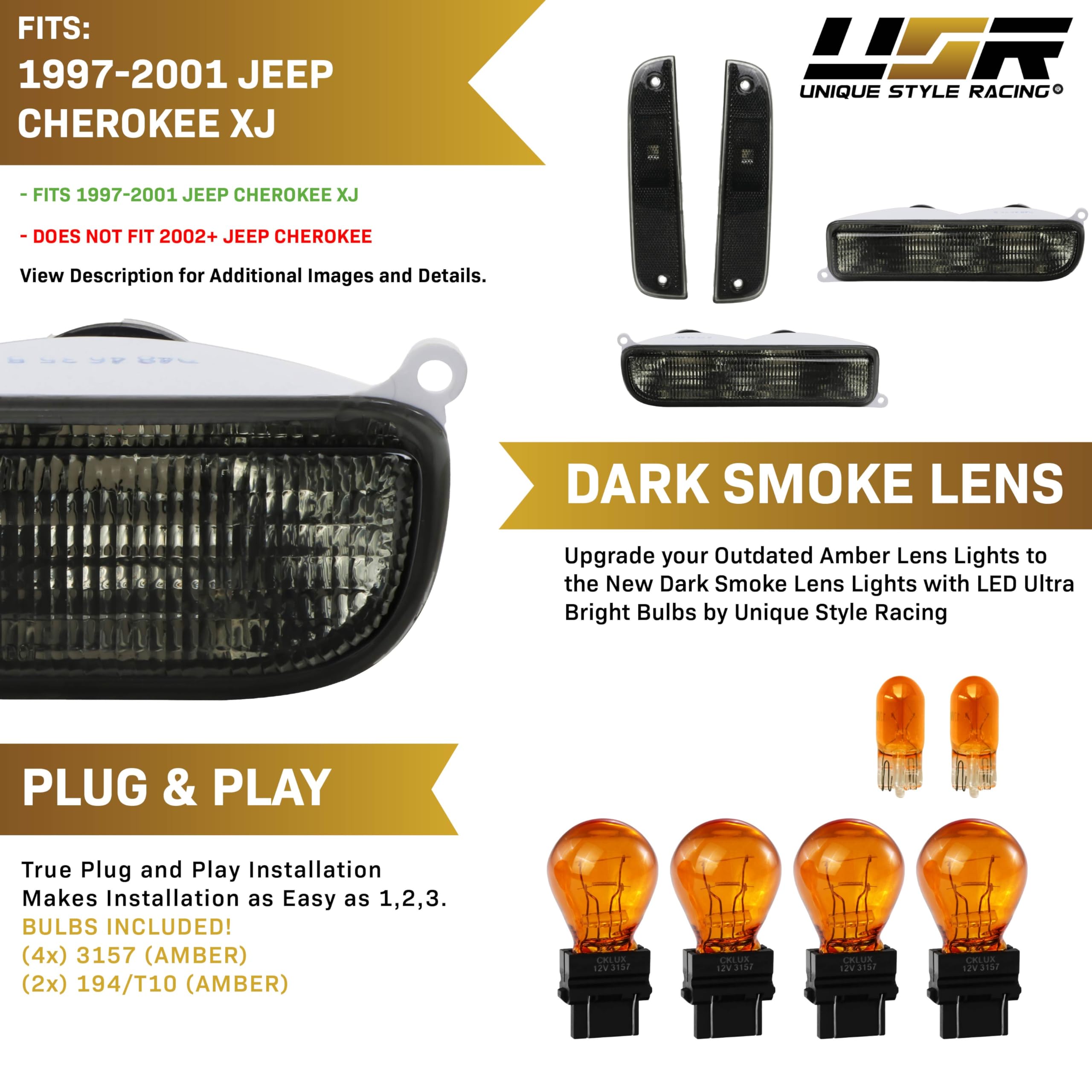 USR Unique Style Racing DEPO smoke corner marker left improves visibility.