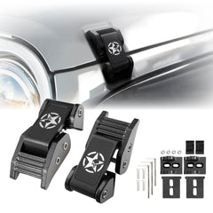 USR Skull edition hood latch left view showing rugged metal design and fitment