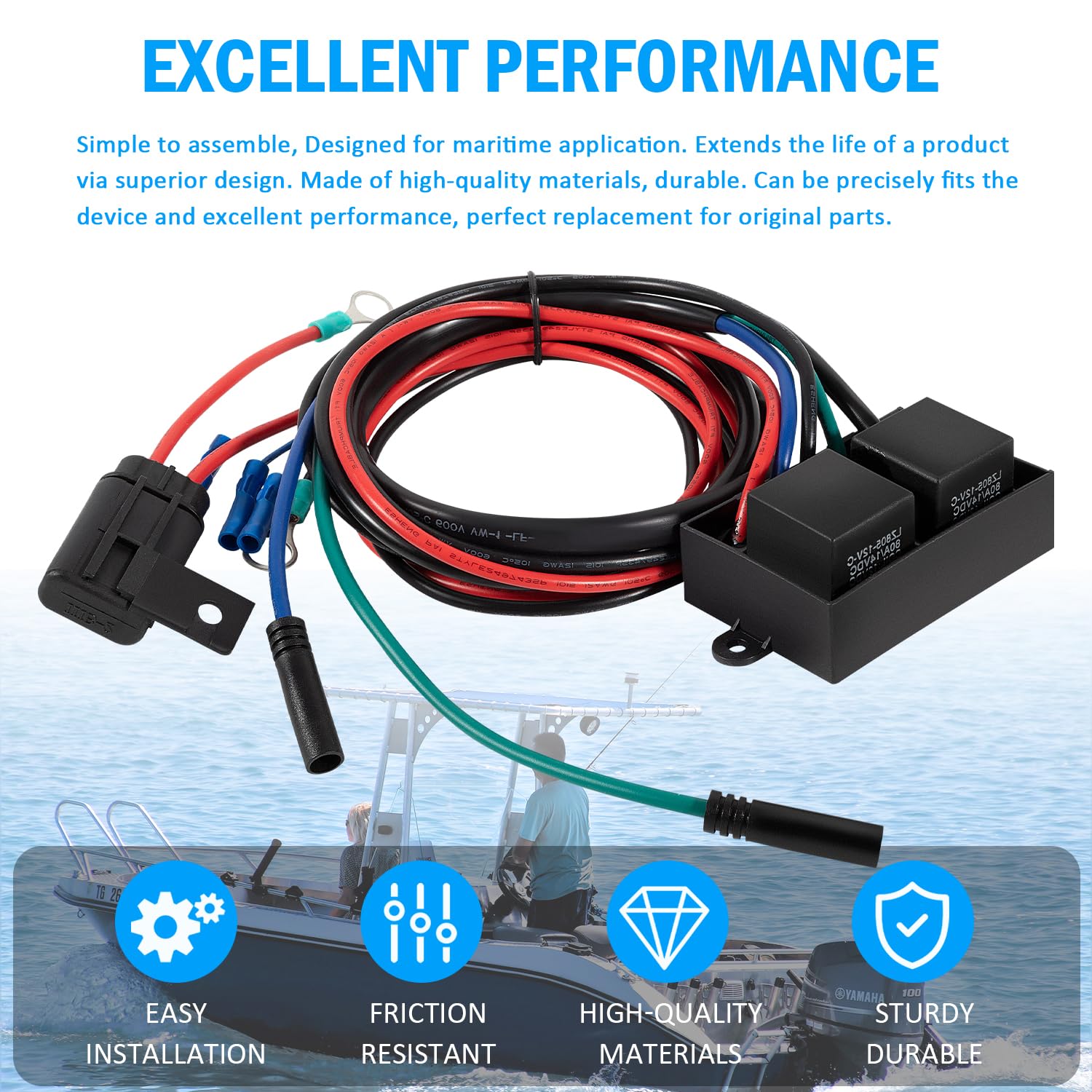 USSKYBOY Atlas 10V DP relay harness for durable maritime use