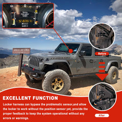 Tool-free installation with Ussuray Z-LKR-OEM preserves Jeep signaling