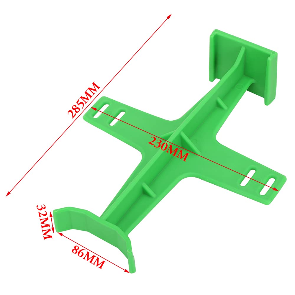 USTPO dirt bike front fender guard in green enhances visibility and protection.