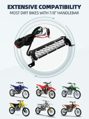 USTPO dirt bike light bar IP67 waterproof for wet conditions