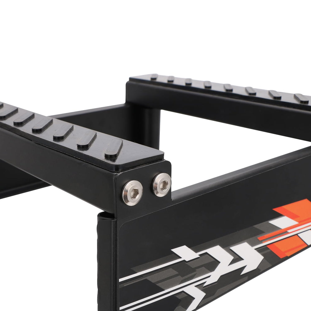 USTPO dirt pit bike stand supports up to 1100 lbs for larger bikes.