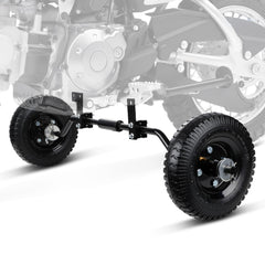 USTPO dirt pit bike training wheels with universal fitment on a 50cc model for steady practice