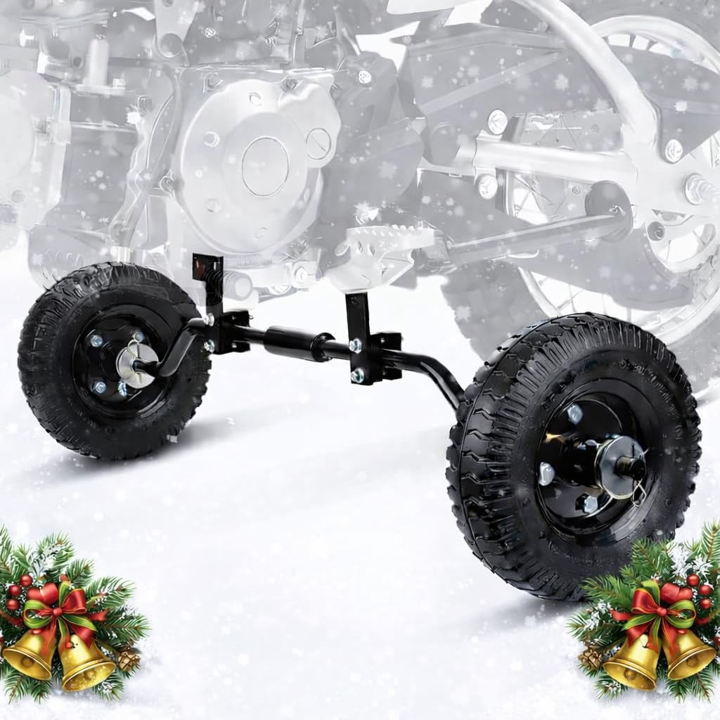 USTPO universal-fit wheels mounted on a 50cc bike for beginners