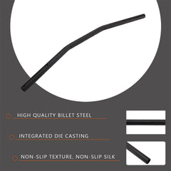 USTPO universal black drag bar side view showing fit versatility.