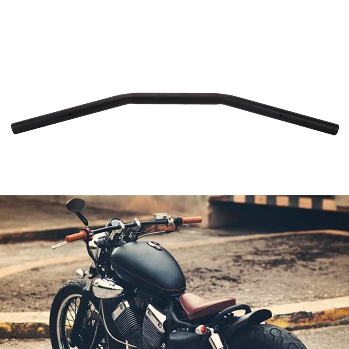 USTPO drag bar 22mm-7/8 black for an aggressive riding stance.