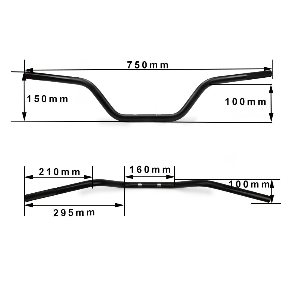 USTPO drag bar universal fit on a motorcycle for versatile upgrades