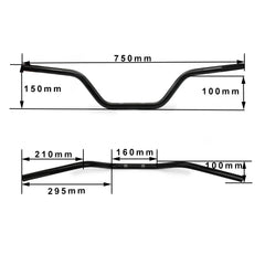 USTPO drag bar universal fit on a motorcycle for versatile upgrades