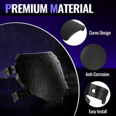 USTPO waterproof, durable plastic front plate withstands off-road use