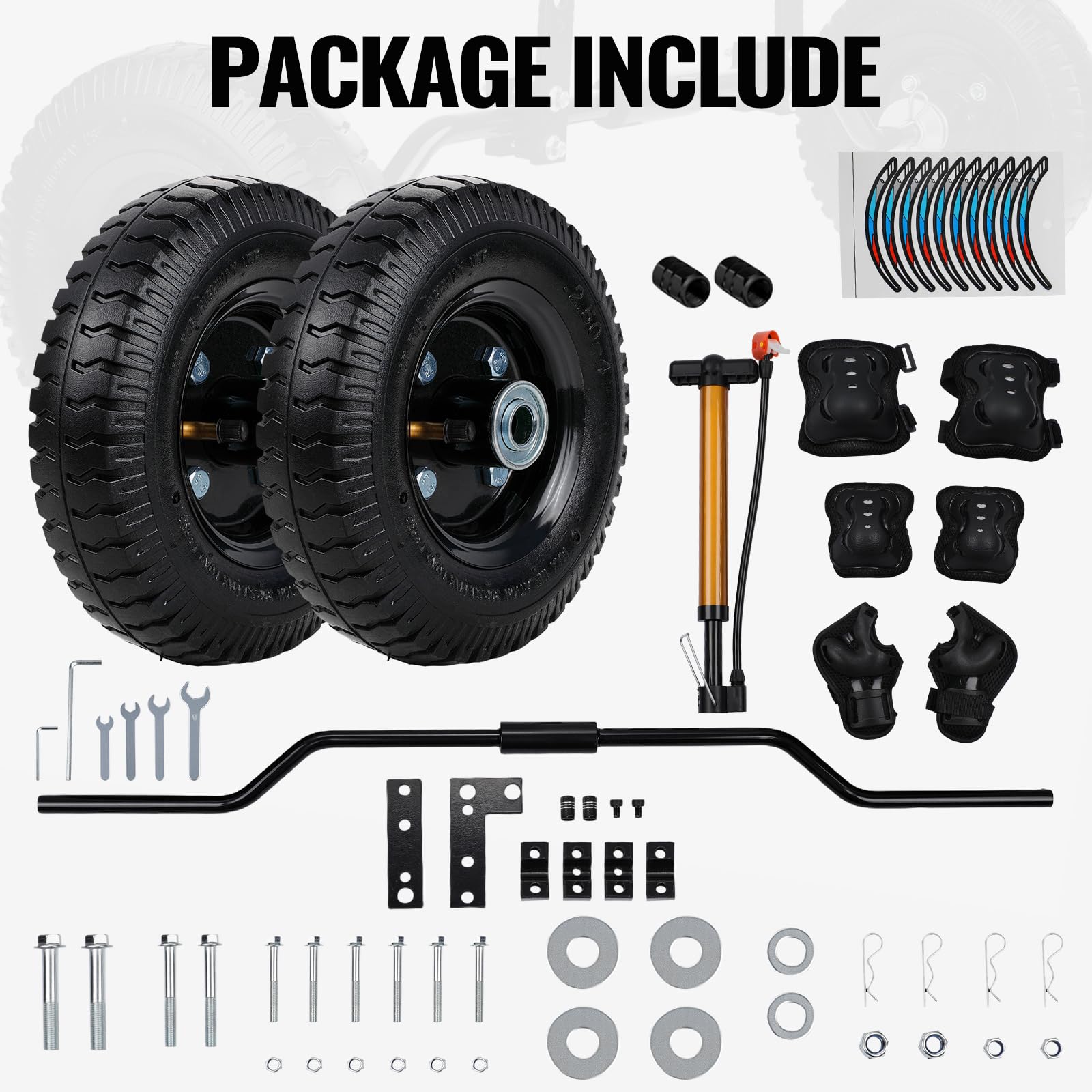 USTPO heavy-duty steel construction ensures lasting durability on dirt, grass, and pavement.