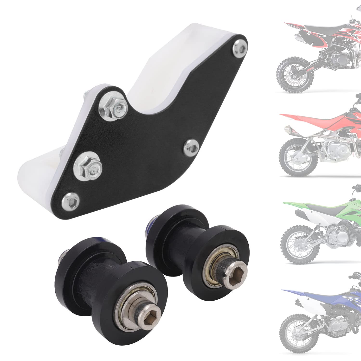 USTPO motorcycle chain guide guard black showing full guard design for protection