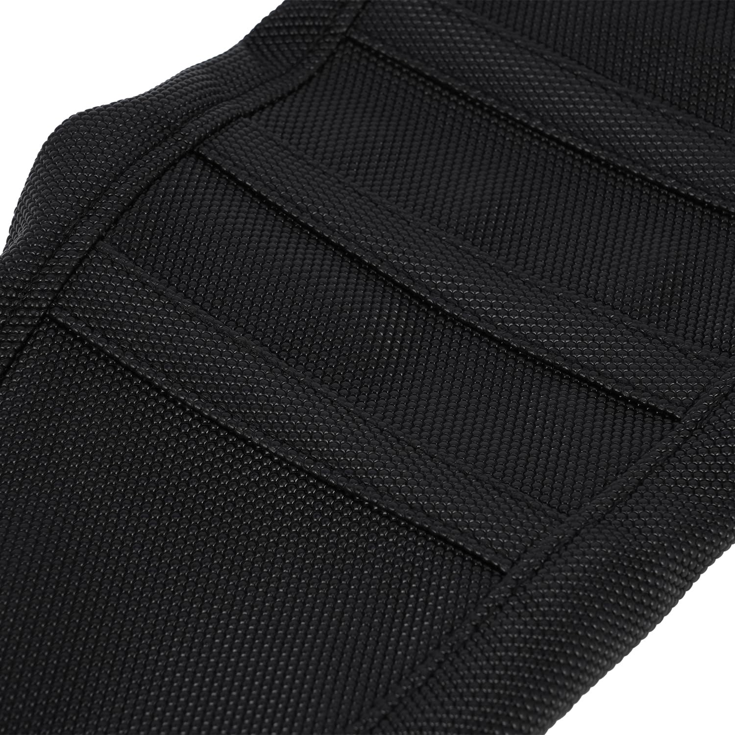 USTPO Q20 seat cover stitching detail confirms durable double stitching
