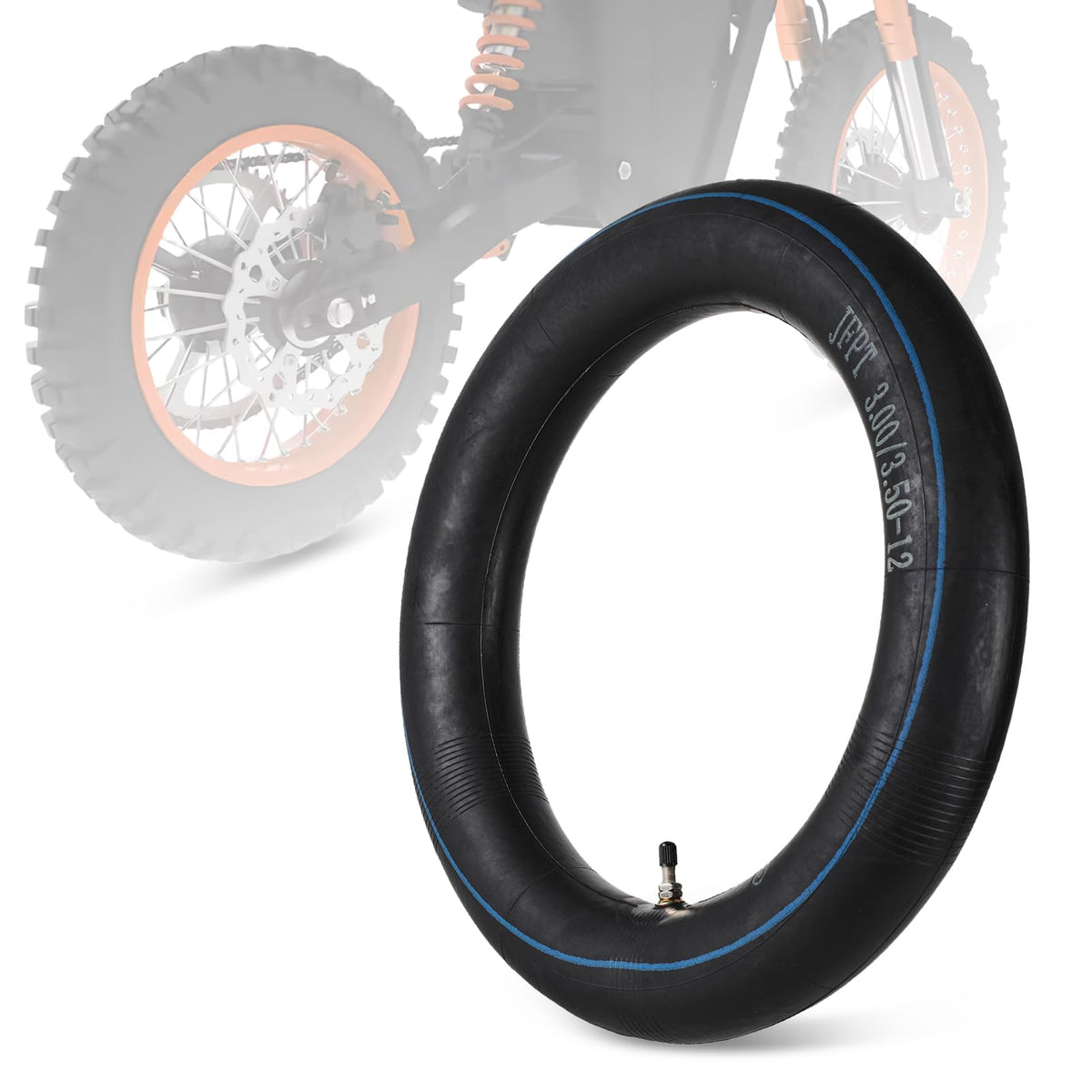 USTPO Tutti Soleil 01 rear inner tube for 3.00/3.50-12 tires improves ride stability