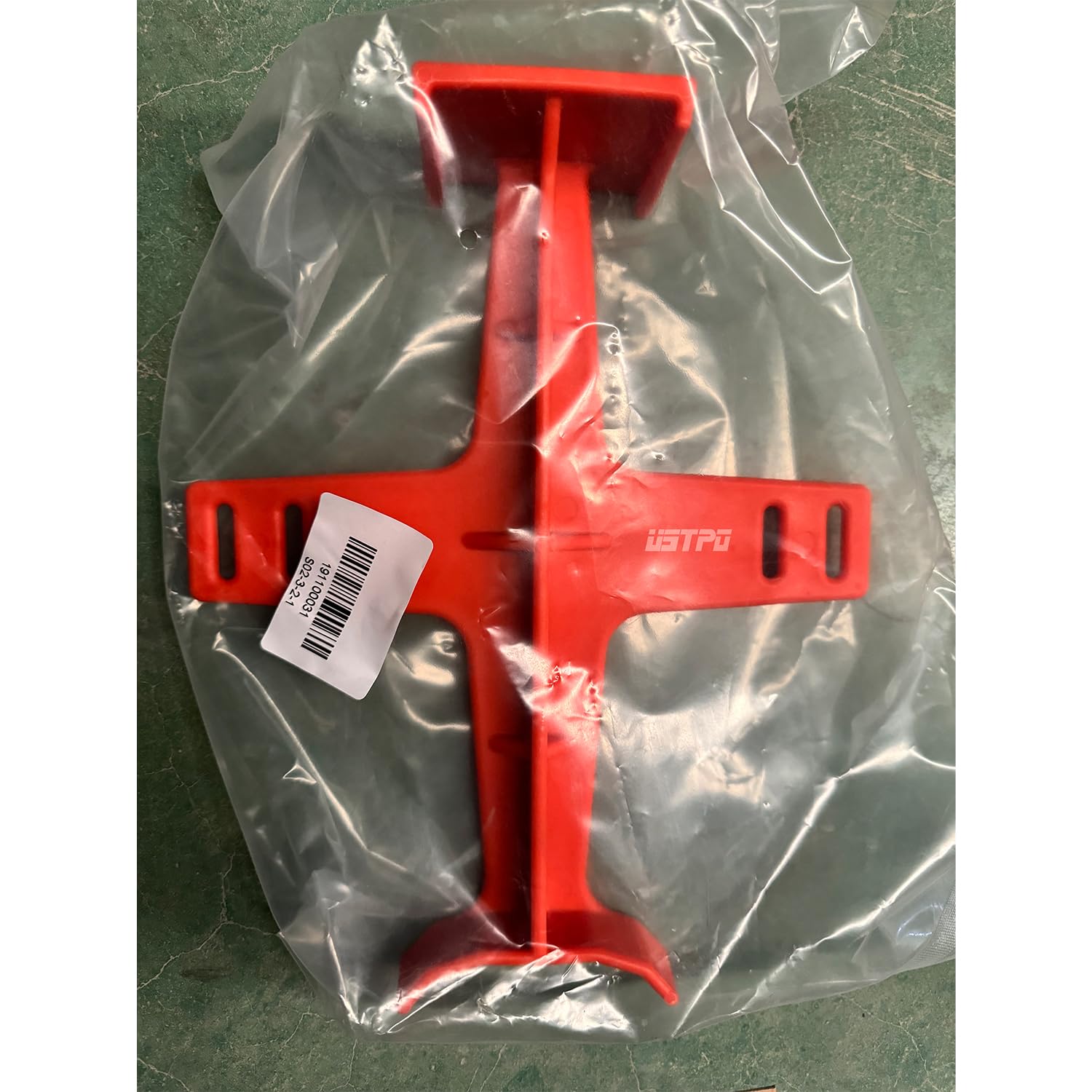 USTPO high-visibility orange fork guard improves sight in pit or on track