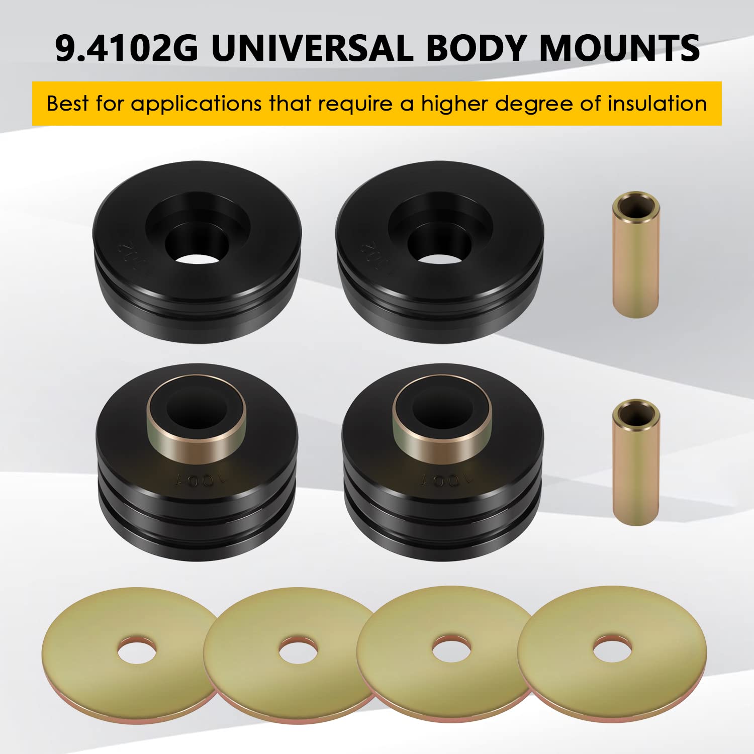 usvehj 9.4102G bushings close-up, showing durable polyurethane material and vibration damping.