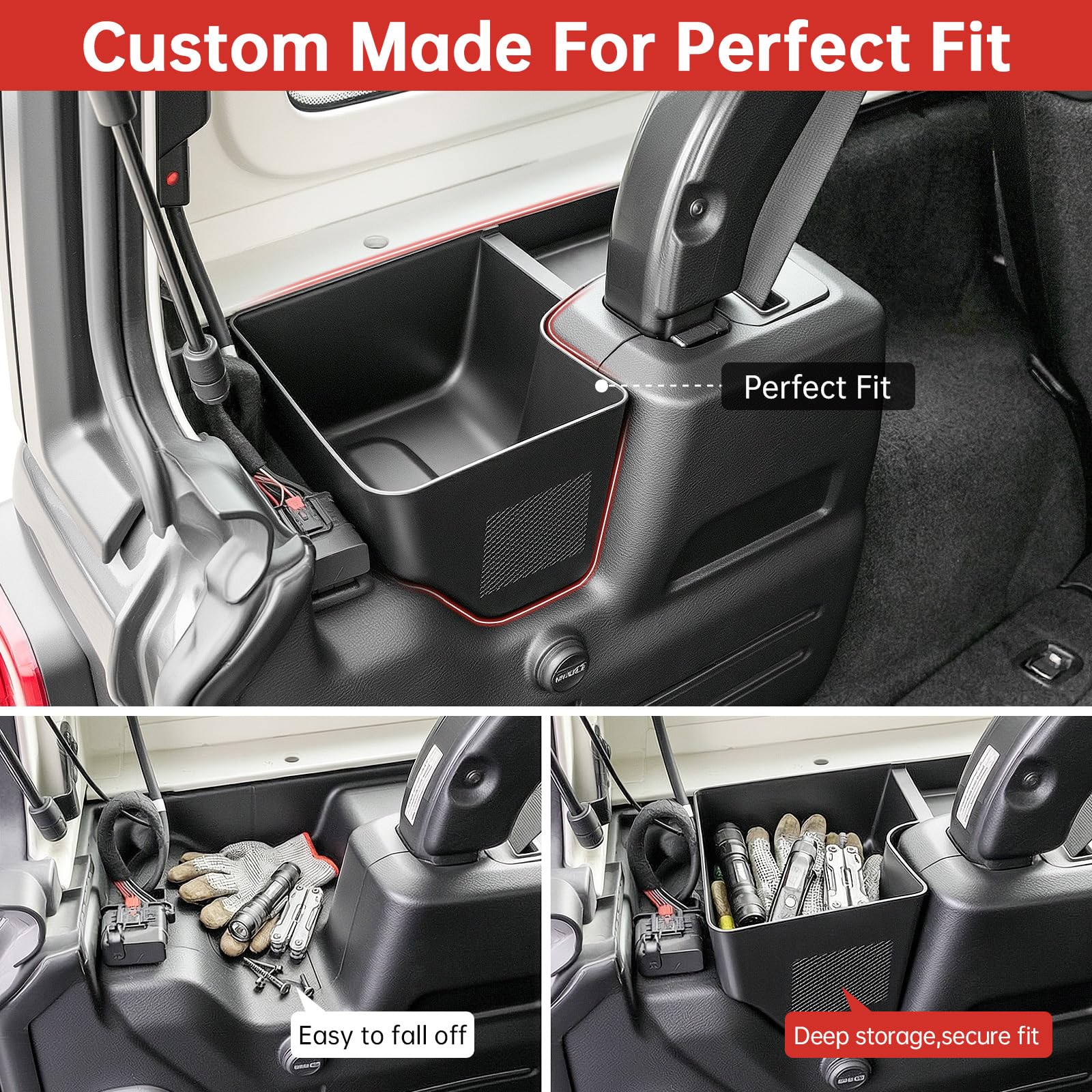 Utiiy passenger-side storage space adds quick access on road trips.