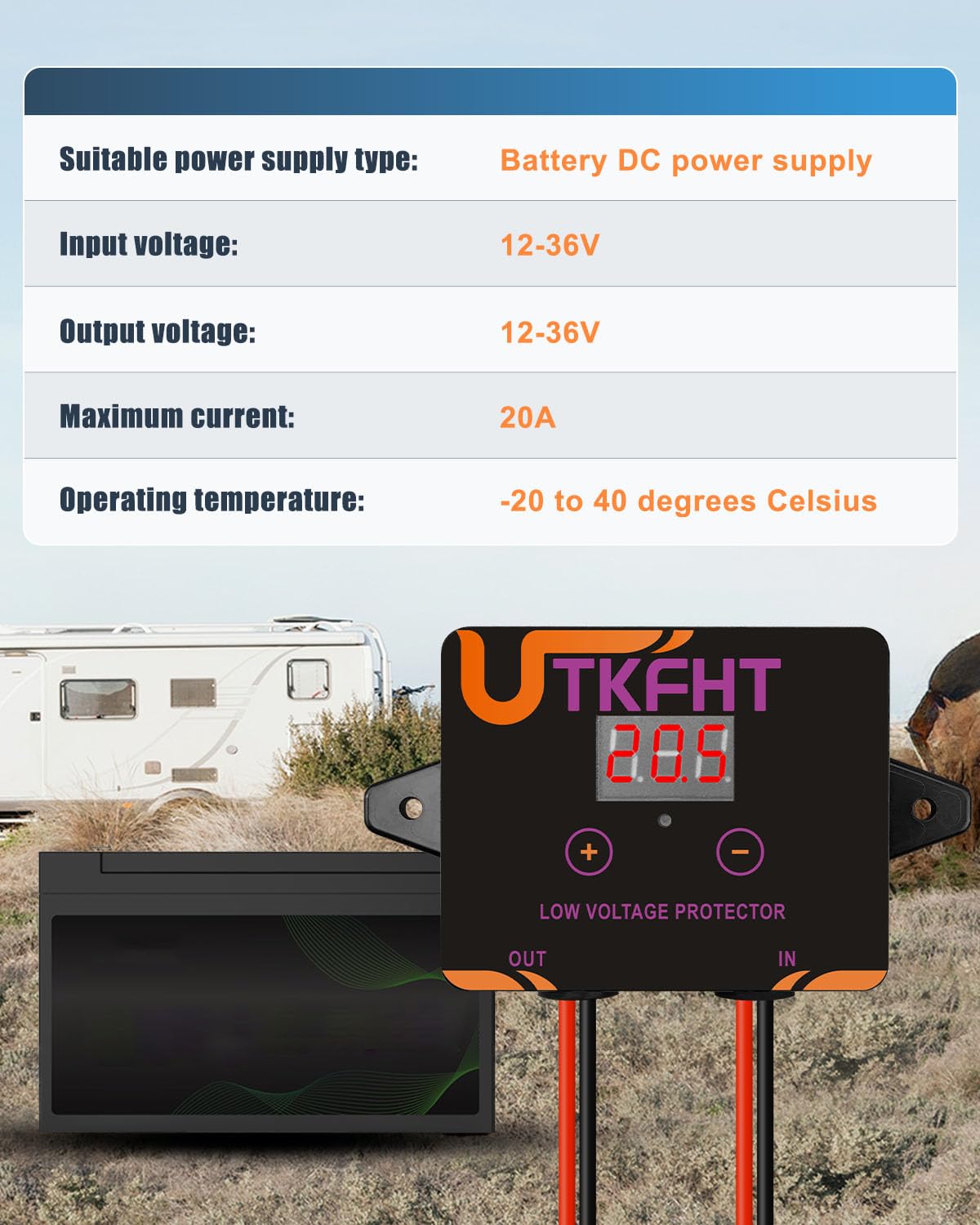 UTKFHT memory function preserves settings through power interruptions