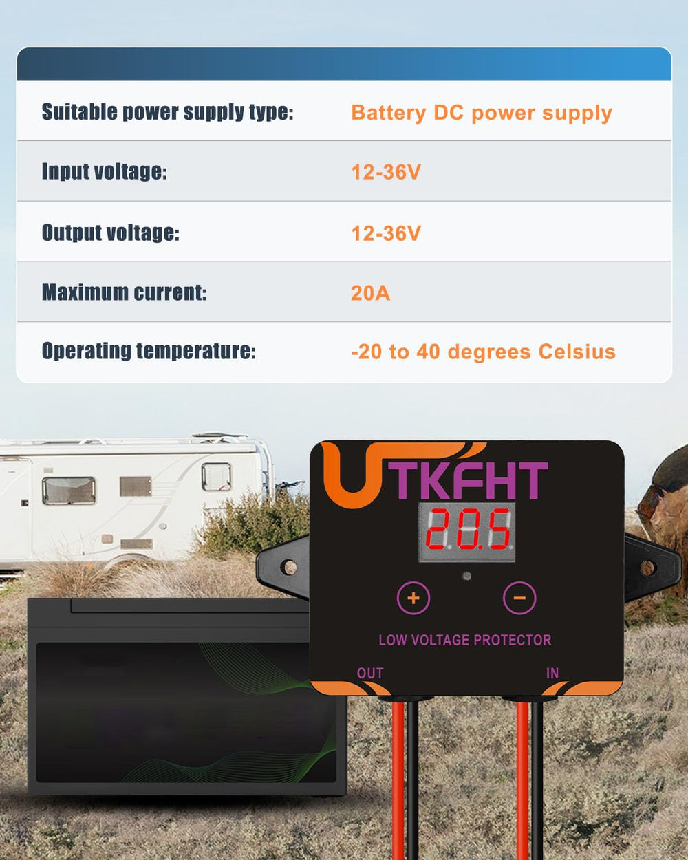 UTKFHT memory function preserves settings through power interruptions