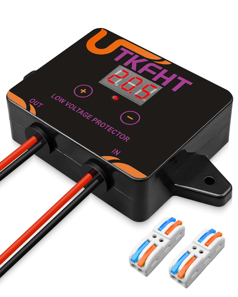 UTKFHT upgrade DC12-36V protector main unit showing compact design for versatile power systems