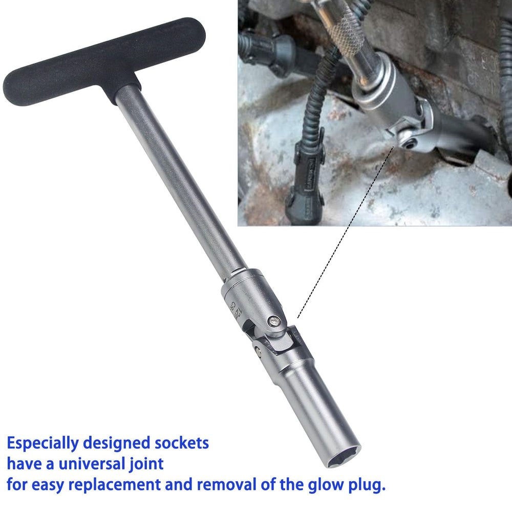 UTMALL glow plug socket 12mm with reliable grip during removal.