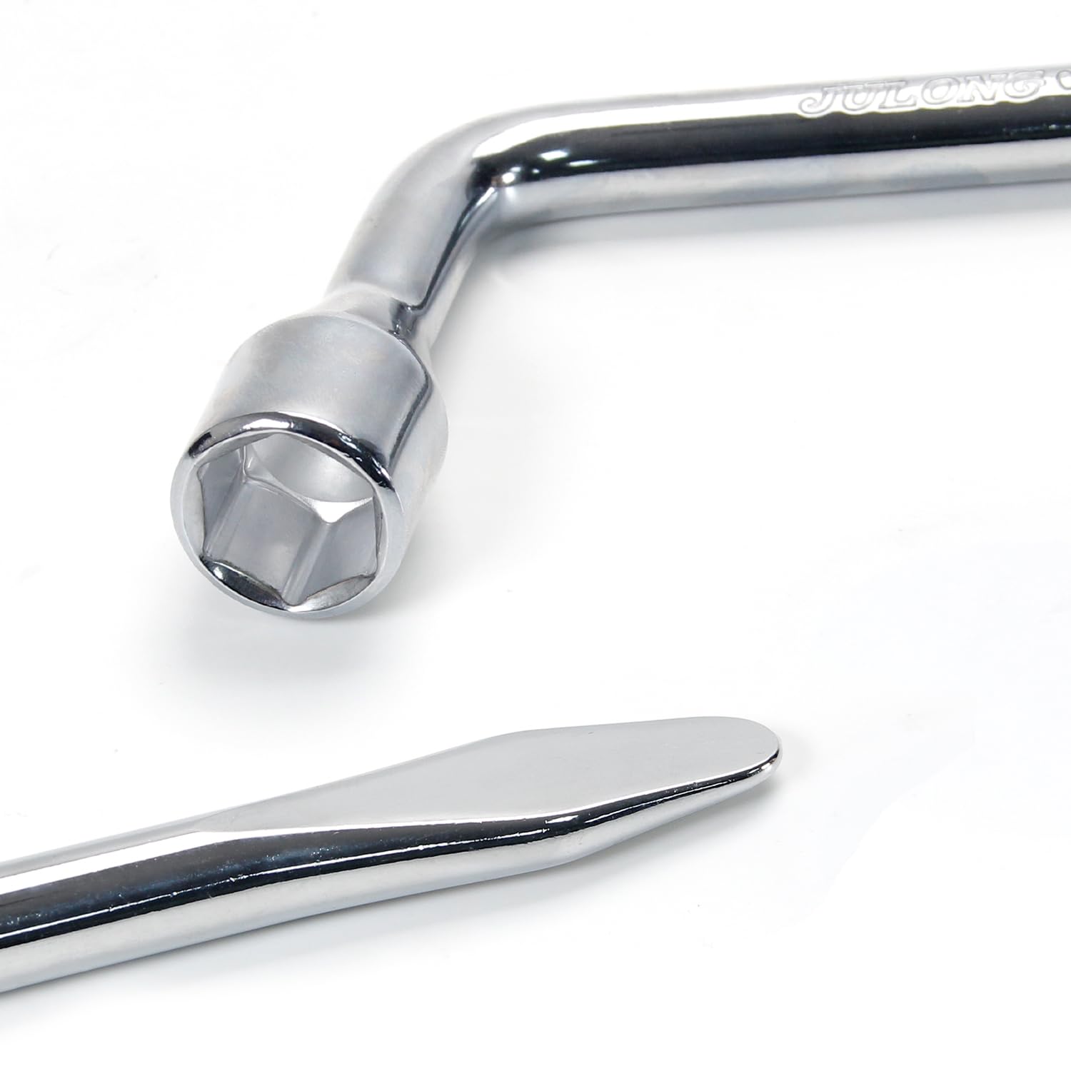 Utoolmart lug wrench with slotted end for versatile leverage
