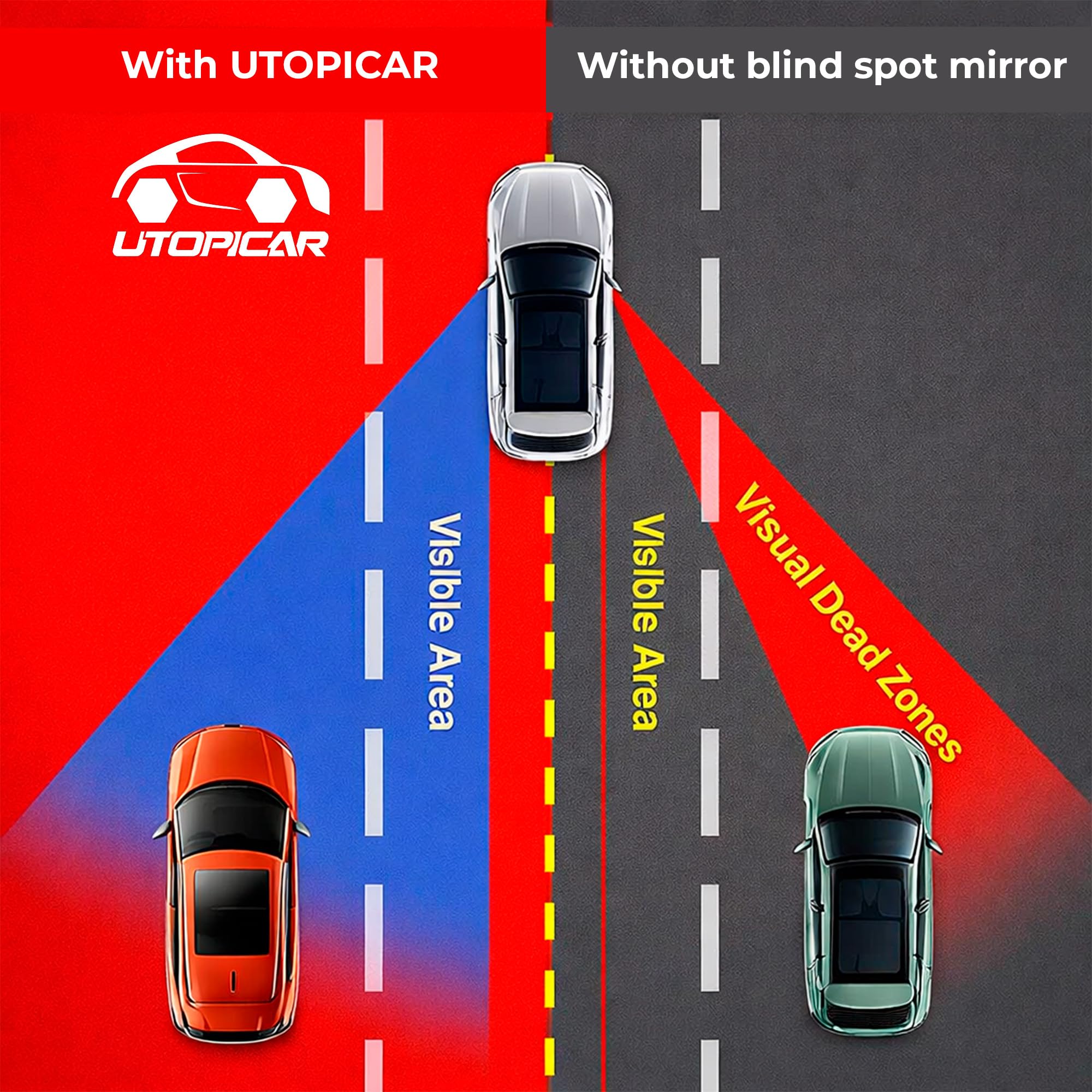 Utopicar sports car mirror fits a range of performance vehicles