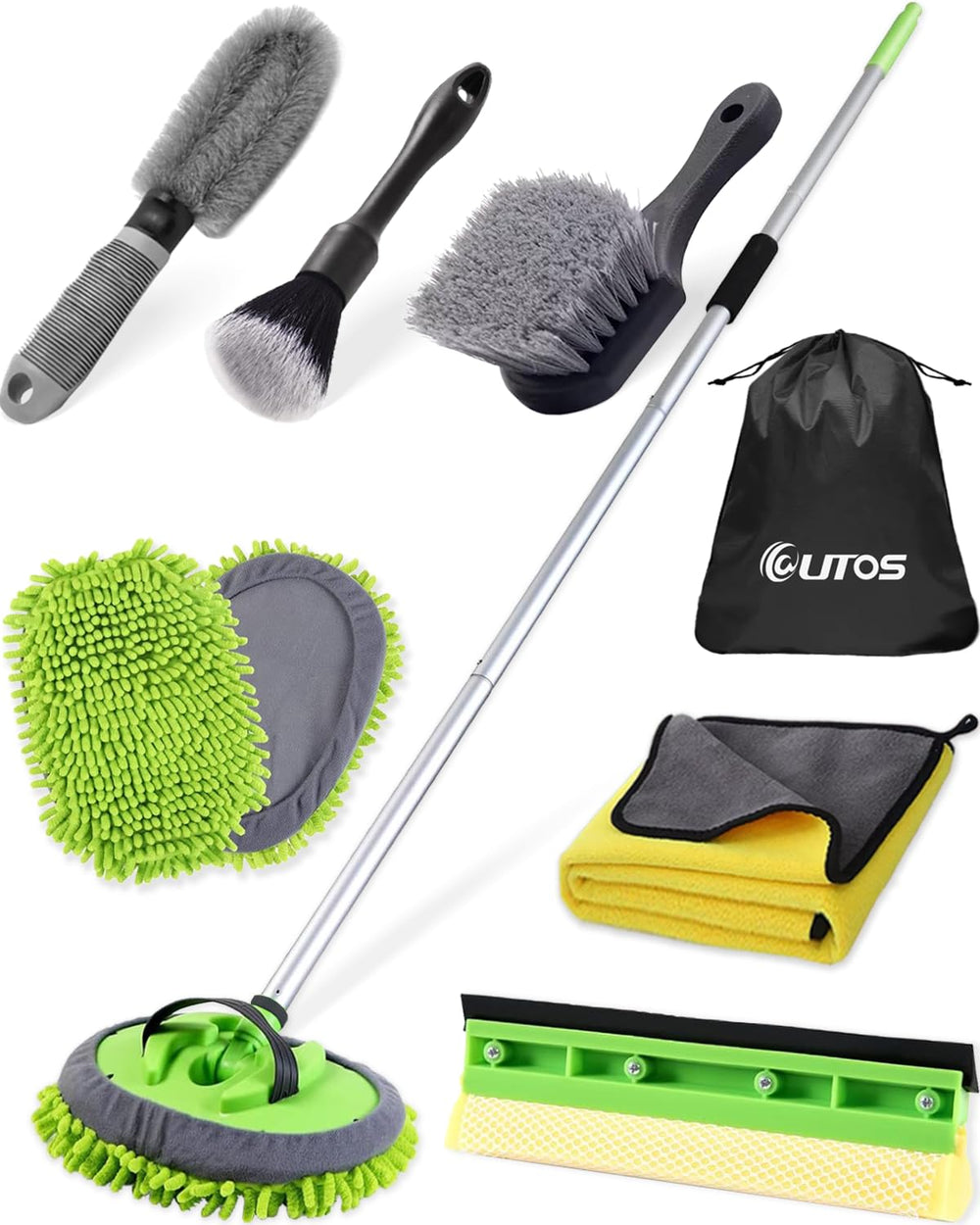 UTOS 62-inch car wash brush extending reach for roof and high surfaces