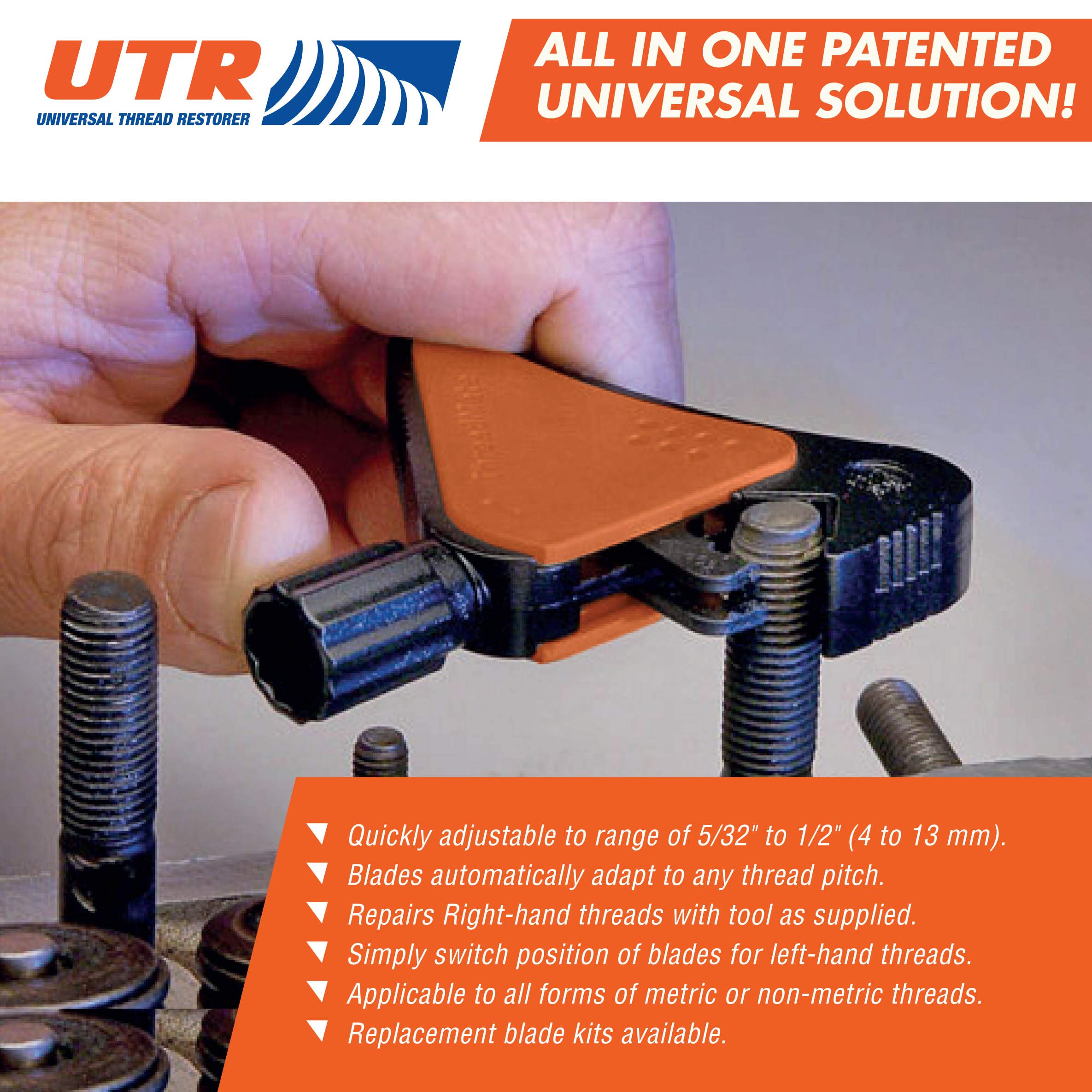 UTR adjustment dial close-up illustrating automatic sizing