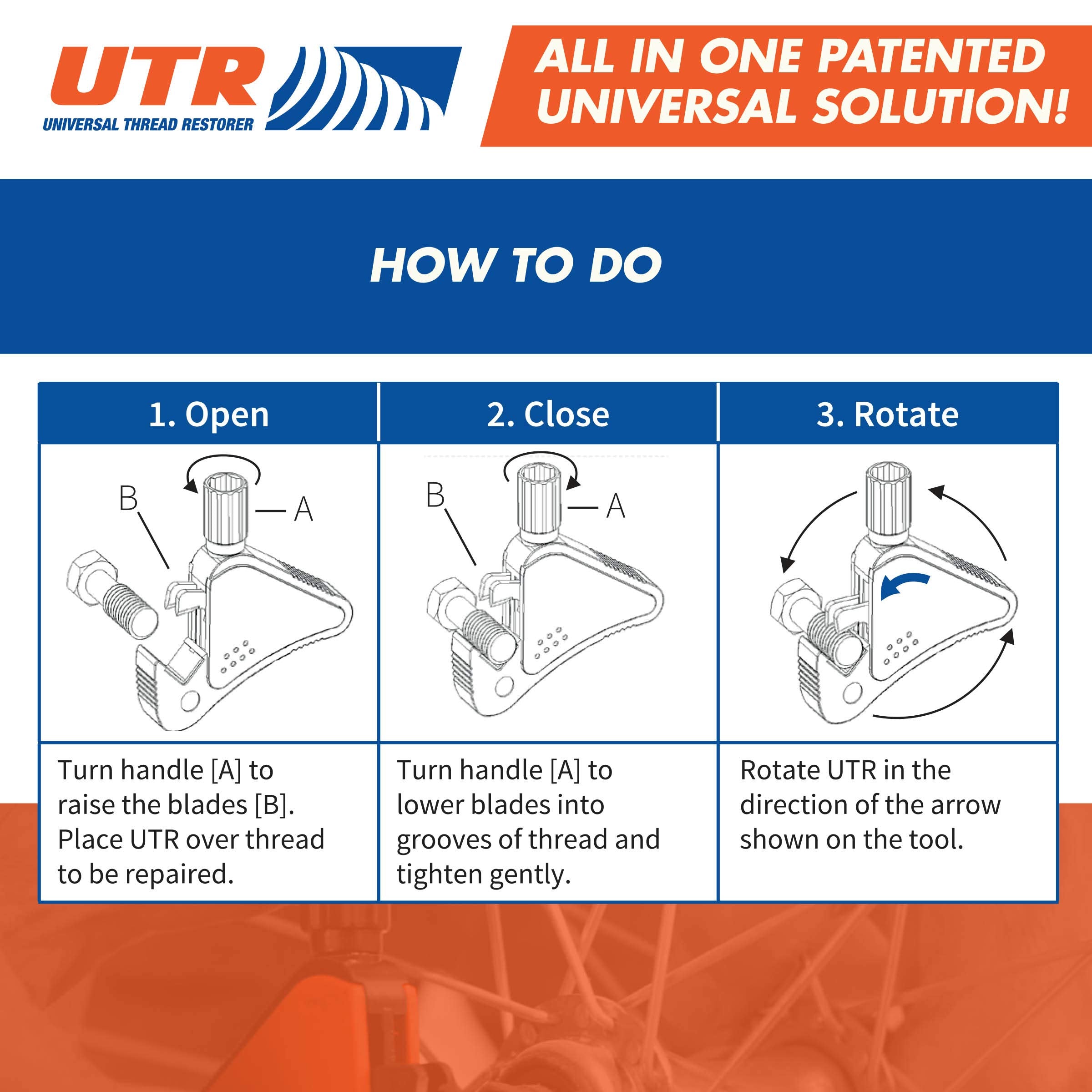 UTR bolt cleaning scene preps bolt for repair