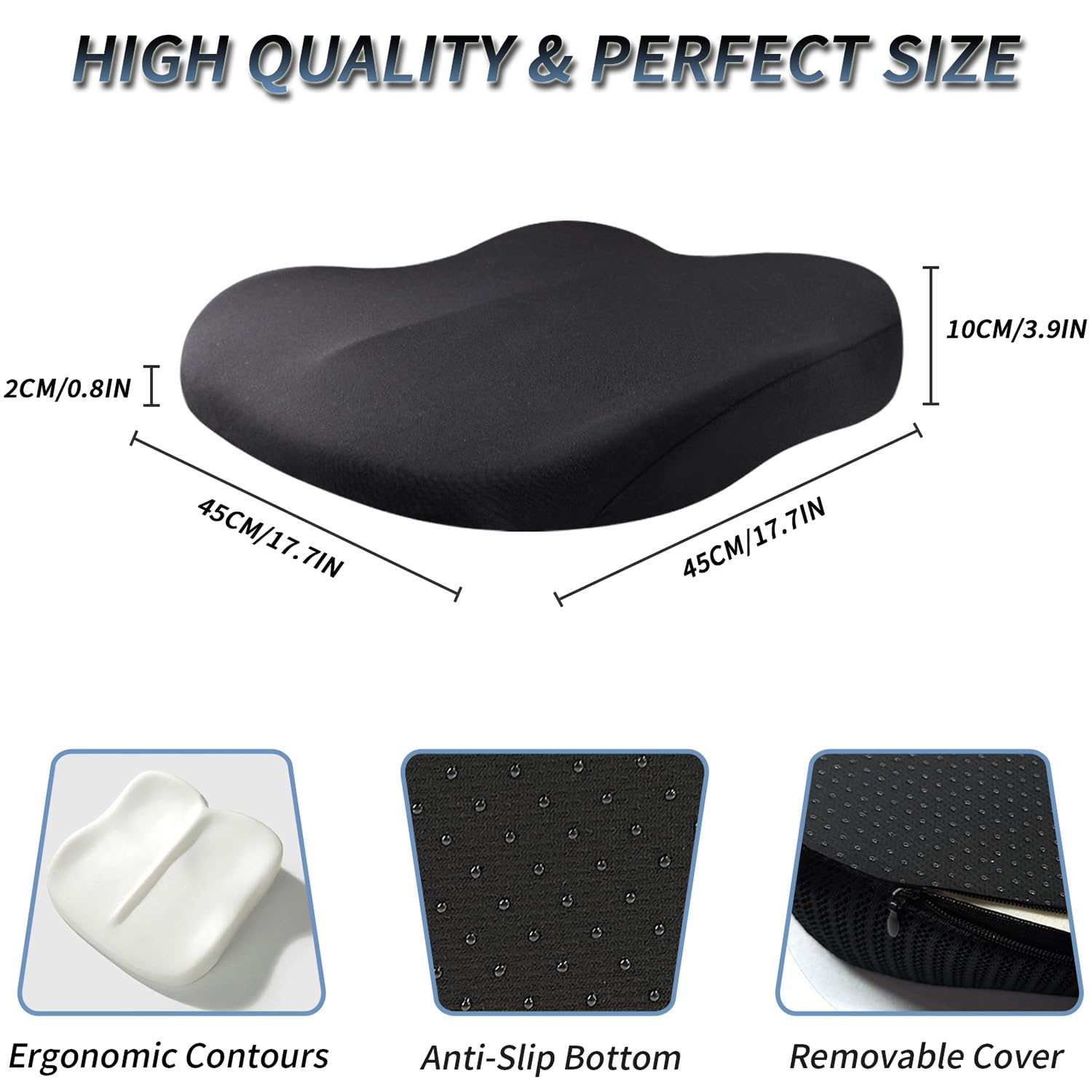 UVCMDUI versatile cushion suited for car, office, gaming chairs.