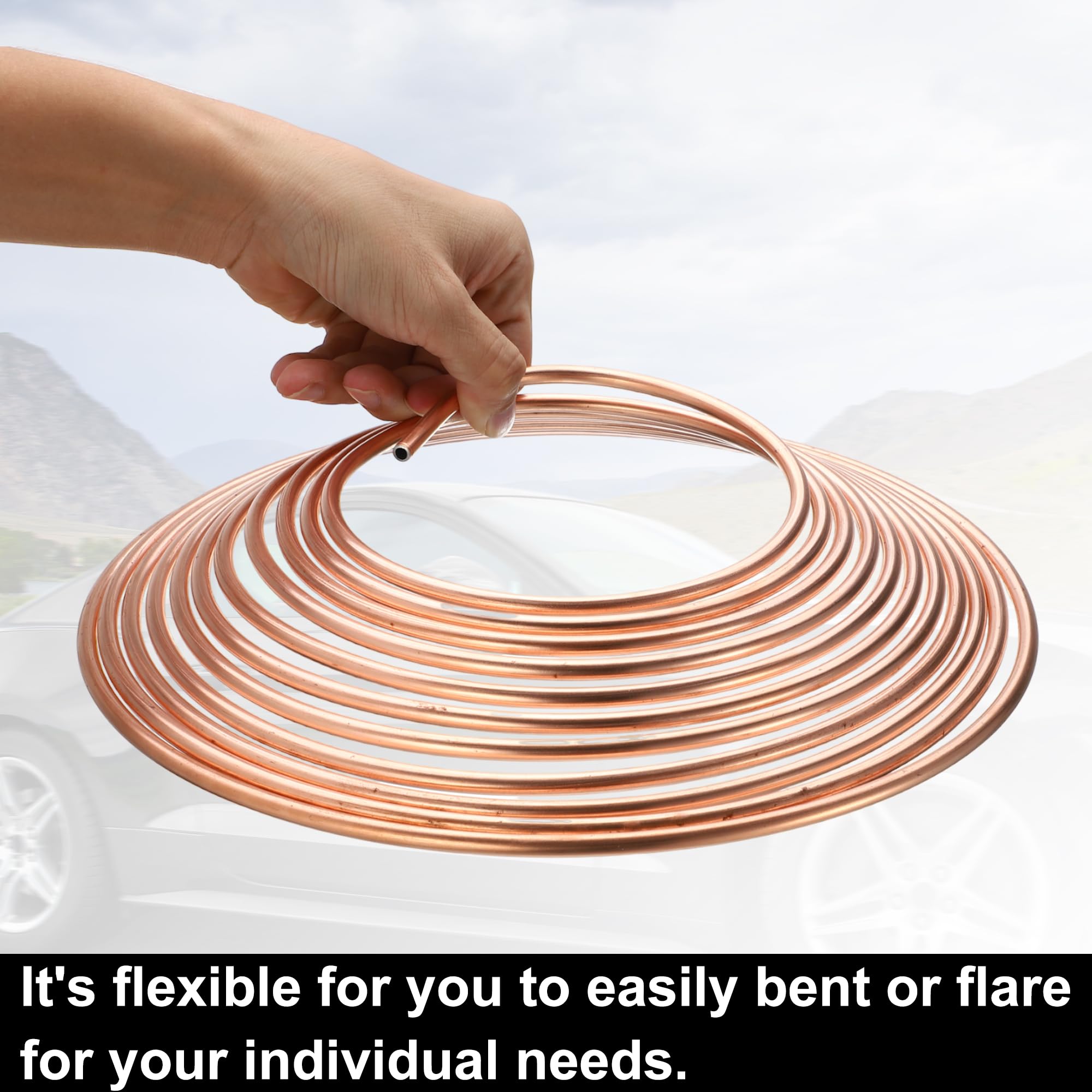 uxcell brake line copper-coated tubing demonstrates durable routing options.