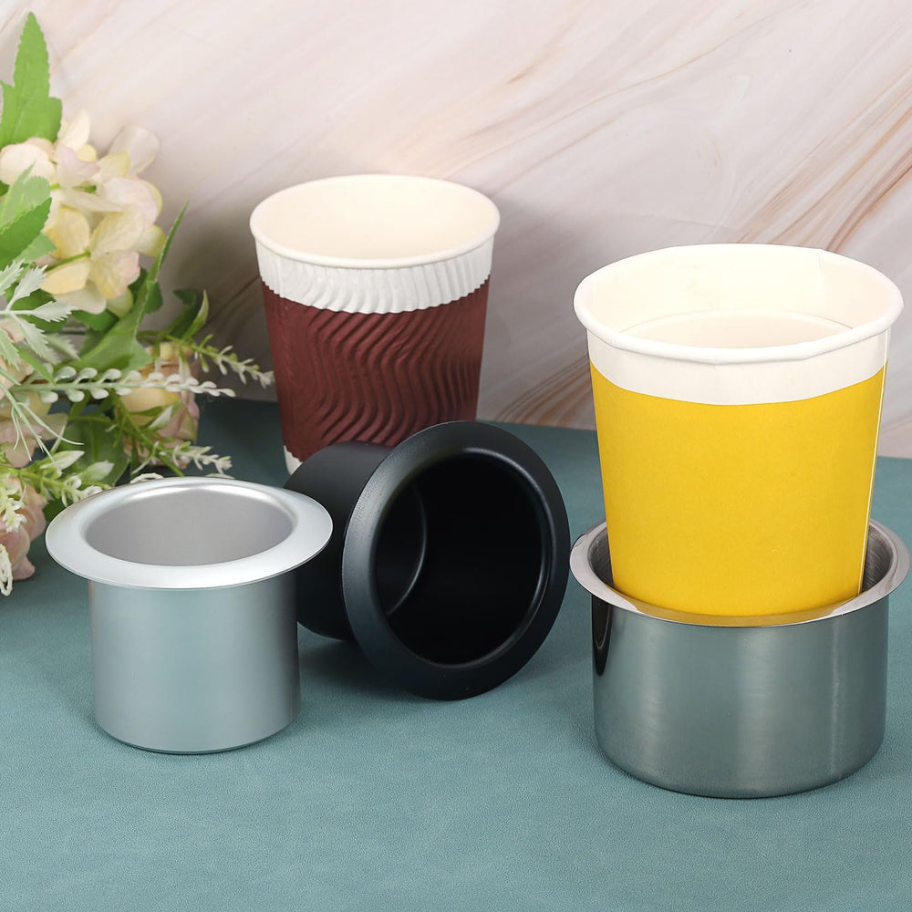 uxcell drop-in cup holder on boat table for convenient use